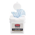Cleaning & Janitorial Supplies | Rubbermaid Commercial HYGEN 2135007 7.92 in. x 7.75 in. x 7.44 in. Disposable Microfiber Charging Bucket - White (4/Carton) image number 1