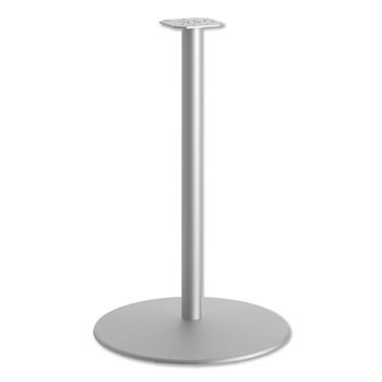 HON HONHBTTD42 Between Round Disc Base for 42 in. Table Tops - Textured Silver