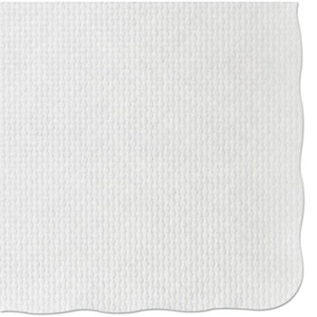 Hoffmaster PM32052 9-1/2 in. x 13-1/2 in. Knurl Embossed Scalloped Edge Placemats - White (1000/Carton)