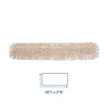 Mops | Boardwalk BWK1048 48 in. x 3 in. Cotton Dust Mop Head - White image number 2