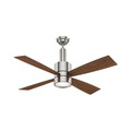 Ceiling Fans | Casablanca 59288 54 in. Bullet Brushed Nickel Ceiling Fan with Light and Wall Control image number 0