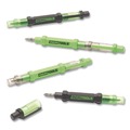  | GreatNeck 22537 5.38 in. Long Phillips/Slotted Bits Metric Sockets 6-Way Pen-Style Screw/Nut Driver - Black/Green, Green/Clear (4/Pack) image number 1