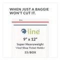Office Jansan | C-Line 82912 Super Heavy-Duty Top Load 9 in. x 12 in. Insert Industrial Zipper Seal Shop Ticket Holders - Clear Front (15/Box) image number 2