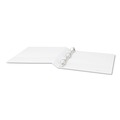 Office Jansan | Universal UNV20742 11 in. x 8.5 in. 1 in. Capacity 3 Rings Slant D-Ring View Binder - White image number 2