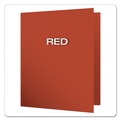 Office Jansan | Oxford 78511 Earthwise 100-Sheet Capacity 11 in. x 8.5 in. 100% Recycled Paper Twin-Pocket Portfolio - Red (25/Box) image number 5