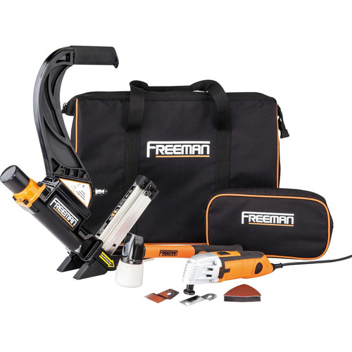 Nail Gun Compressor Combo Kits | Freeman P50MTCK Flooring Nailer and Oscillating Multi-Tool Cutter Combo Kit image number 0