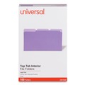 Office Jansan | Universal UNV15305 11-pt Stock Interior File Folders with 1/3-Cut Assorted Tabs - Legal, Violet (100/Box) image number 0