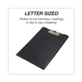Office & Office Supplies | Samsill 71410 Value Inside Front Pocket Brass Clip Heavyweight Sealed Vinyl Padfolio - Black image number 2