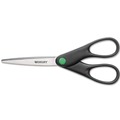 Office Jansan | Westcott 44218 7 in. Long 2.75 in. Cut Length KleenEarth Scissors - Straight Black Handle image number 0