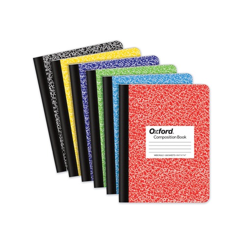 TOPS 100 9.75-in x 7.5-in Sheets Wide/Legal Rule Composition Book Randomly Assorted Marble Cover