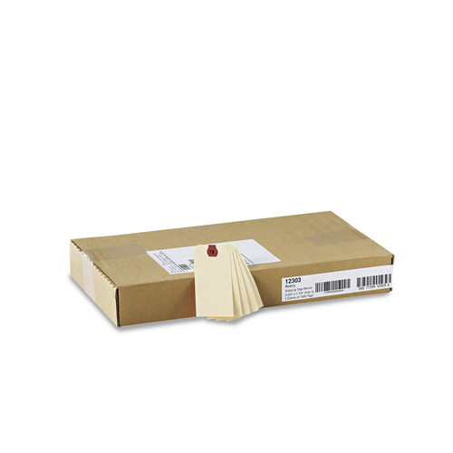  | Avery 12303 11.5 pt. Stock 3.75 in. x 1.88 in. Unstrung Shipping Tags - Manila (1000-Piece/Box) image number 0