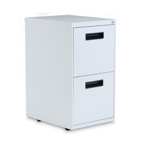  | Alera ALEPAFFLG 14.96 in. x 19.29 in. x 27.75 in. 2 Legal/Letter Size Left/Right Pedestal File Drawers - Light Gray image number 0