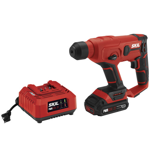 Rotary Hammers | Skil RH170202 20V PWRCORE20 Brushed Lithium-Ion Cordless SDS Plus Rotary Hammer Kit (2 Ah) image number 0