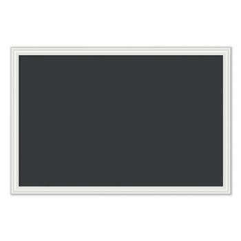 U Brands 30 x 20 Magnetic Chalkboard with Decor Frame - Black Surface/White Wood Frame