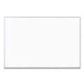 Cleaning & Janitorial Supplies | U Brands 033U00-01 72 in. x 48 in. (Actual Size: 70 in. x 47 in.) Melamine Dry Erase Board - White Surface, Satin Aluminum Frame image number 2