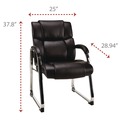 Office Chairs | Alera ALEHD4319 Hildred Series 25 in. x 28.94 in. x 37.8 in. Guest Chair - Black Seat/Back/Chrome Base image number 3