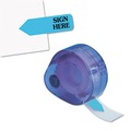 Office Jansan | Redi-Tag B81034 "Sign Here" Arrow Message Page Flags in Dispenser - Blue (120/Pack) image number 1