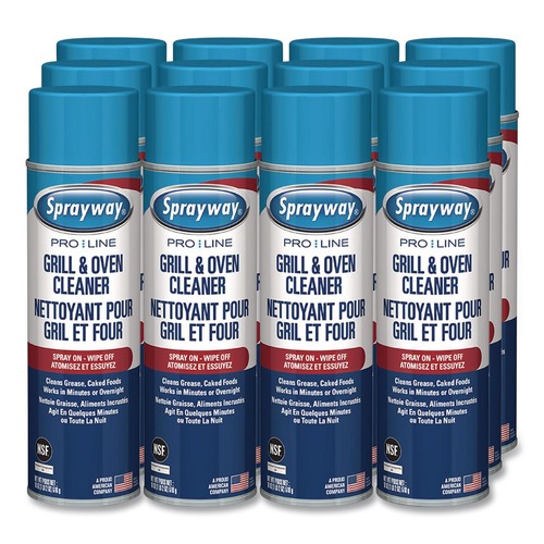 Cleaning & Janitorial Supplies | Sprayway PRO LINE 1000058537 18 oz. Aerosol Spray Grill and Oven Cleaner (12/Carton) image number 0