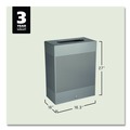 Trash & Waste Bins | Rubbermaid Commercial FGSR18EPLSM 40 gal. Designer Line Steel Square Silhouettes Receptacle - Silver image number 1