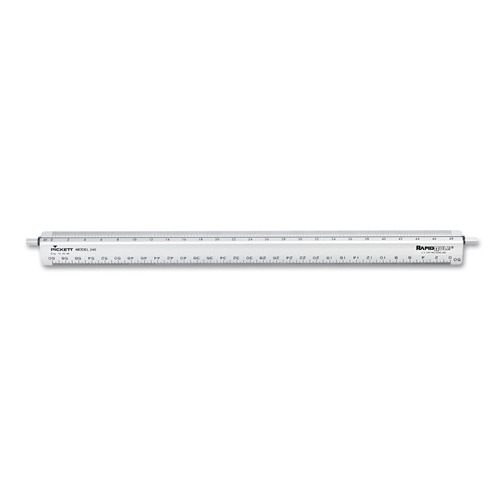 Rulers & Yardsticks | Chartpak 240 12 in. Adjustable Triangular Scale Aluminum Engineers Ruler - Silver image number 0