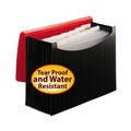 Office & Office Supplies | Smead 70866 0.88 in. Expansion 12-Pocket Letter Size Poly Expanding File - Black/Red image number 4