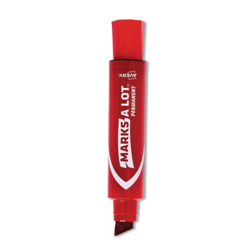Office Jansan | Avery 24147 MARKS A LOT Extra-Large Desk-Style Permanent Marker - Red (1-Dozen) image number 0