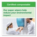 Cleaning Cloths | Tork 291350 7.68 in. x 1150 ft. Basic Paper Wiper - Natural (4 Rolls/Carton) image number 5