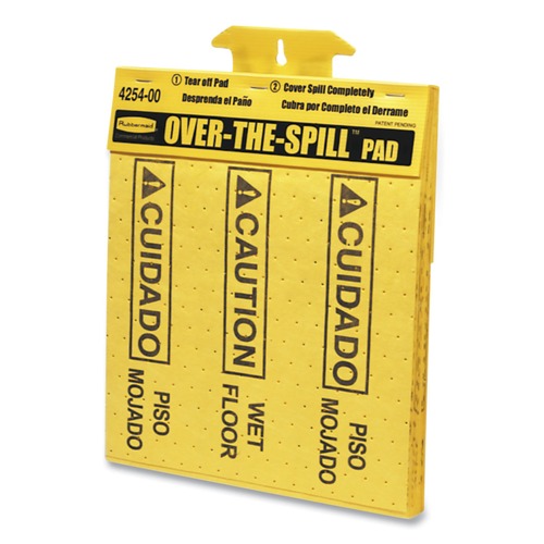 Safety Equipment | Rubbermaid Commercial FG425400YEL 16.5 in. x 14 in. 12 oz. Over-The-Spill Pad Tablet (22/Pack) image number 0