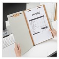 Mothers Day Sale! Save an Extra 10% off your order | Universal UNV10297 3 Dividers 8 Fasteners 8-Section 3 in. Expansion Pressboard Classification Folders - Legal Size, Gray Exterior (10/Box) image number 2
