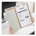 Office Jansan | Universal UNV10297 3 Dividers 8 Fasteners 8-Section 3 in. Expansion Pressboard Classification Folders - Legal Size, Gray Exterior (10/Box) image number 2