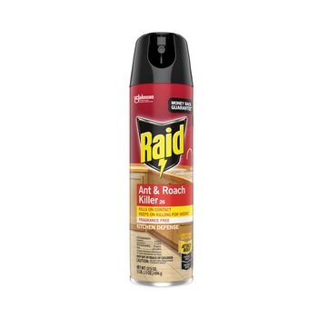 Raid 17.5 oz. Aerosol Spray Ant and Roach Killer - Fragrance Free (12/Carton)
