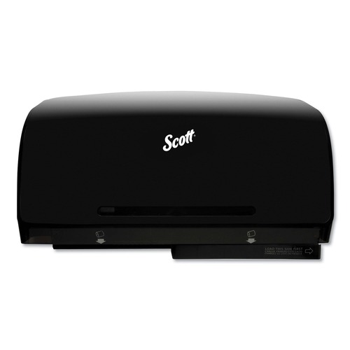 Paper Towels and Napkins | Scott 39731 Pro Coreless 23.5 in. x 6.75 in. x 11.88 in. Twin Jumbo Roll Tissue Dispenser - Black (1/Carton) image number 0