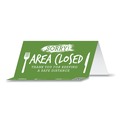Floor Signs | Tabbies 79062 BeSafe Messaging 8 in. x 3.87 in. Table Top Tent Card - Green (10/Pack) image number 1