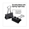 Office Jansan | Universal UNV11160 Binder Clips with Storage Tub - Small/Medium, Black/Silver (60/Pack) image number 2