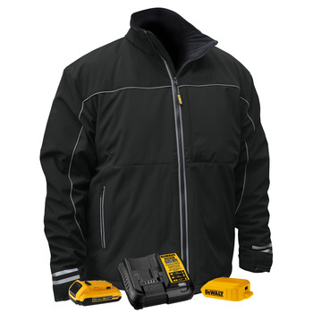 HEATED JACKETS | Dewalt DCHJ072D1-VR 20V MAX Li-Ion G2 Soft Shell Heated Work Jacket Kit