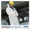 Bib Overalls | Ansell 38938 A35 Liquid and Particle Protection Coveralls Hooded - Large, White (25/Carton) image number 4