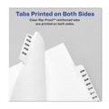 Office Jansan | Avery 01067 10-Tab 67 11 in. x 8.5 in. Preprinted Legal Exhibit Side Tab Index Dividers - White (25/Pack) image number 3