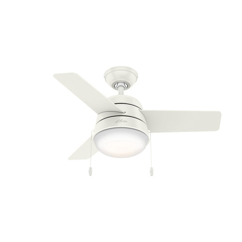 Ceiling Fans | Hunter 59301 36 in. Aker Fresh White Ceiling Fan with Light image number 0
