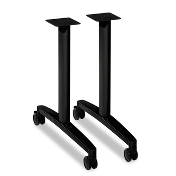 HON 39.25 in. x 23.5 in. x 23.38 in. Huddle T-Leg Base for 24 in. and 30 in. Deep Table Tops - Black (2/Carton)