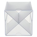 Office Jansan | Deflecto 350201 6 in. x 7.2 in. x 6 in. 4 Compartments X Divider Stackable Plastic Cube Organizer - Clear image number 0