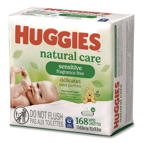 Hand Wipes | Huggies 41926 6.6 in. x 7.7 in. 1-Ply Natural Care Sensitive Baby Wipes - Unscented/Disney Design (56/Pack) image number 0