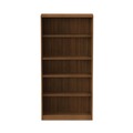  | Alera ALEVA636632WA 31.75 in. x 14 in. x 64.75 in. Valencia Series 5-Shelf Bookcase - Modern Walnut image number 2