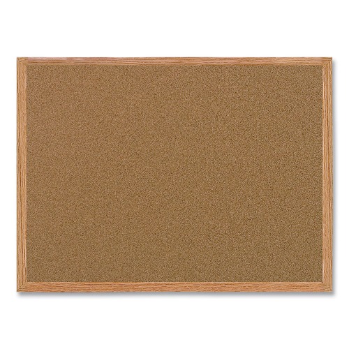Mothers Day Sale! Save an Extra 10% off your order | MasterVision MC070014231 Value Cork 24 in. x 36 in. Bulletin Board - Brown Surface/Oak Frame image number 0
