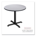 Office Jansan | Alera ALETTRD36WG 35.5 in. Diameter Round Reversible Laminate Table Top - White/Gray image number 6