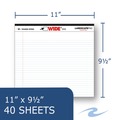 Office Jansan | Roaring Spring 74500 WIDE Landscape 11 in. x 9.5 in. Sheets Medium/College Rule Unpunched Format Writing Pad with Standard Back - White image number 1