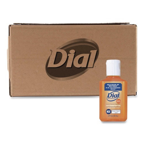 Office Jansan | Dial Professional DIA32966 2 oz Antibacterial Liquid Hand Soap - Gold (144/Carton) image number 0