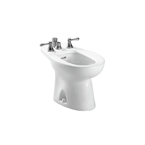 Bidets | TOTO BT500B#01 Piedmont Deck Mount Vertical Spray Flushing Rim Bidet (Cotton White) image number 0