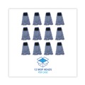 Mops | Boardwalk BWK902BL Loop-End Mop Head with Scrub Pad - Medium, Blue (12/Carton) image number 6