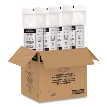 Dart 8.28 in. Diameter x 1.16 in. Height Dome Covers and Lids For 24 oz. to 32 oz. Containers - Clear (300/Carton)