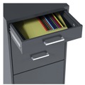 Office Filing Cabinets & Shelves | Alera 2806768 14 in. x 18 in. x 26.9 in. Soho 3-Drawer Vertical Letter File Cabinet - Charcoal image number 5